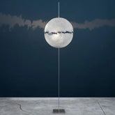 White Globe Art Floor Lamp for Living Room